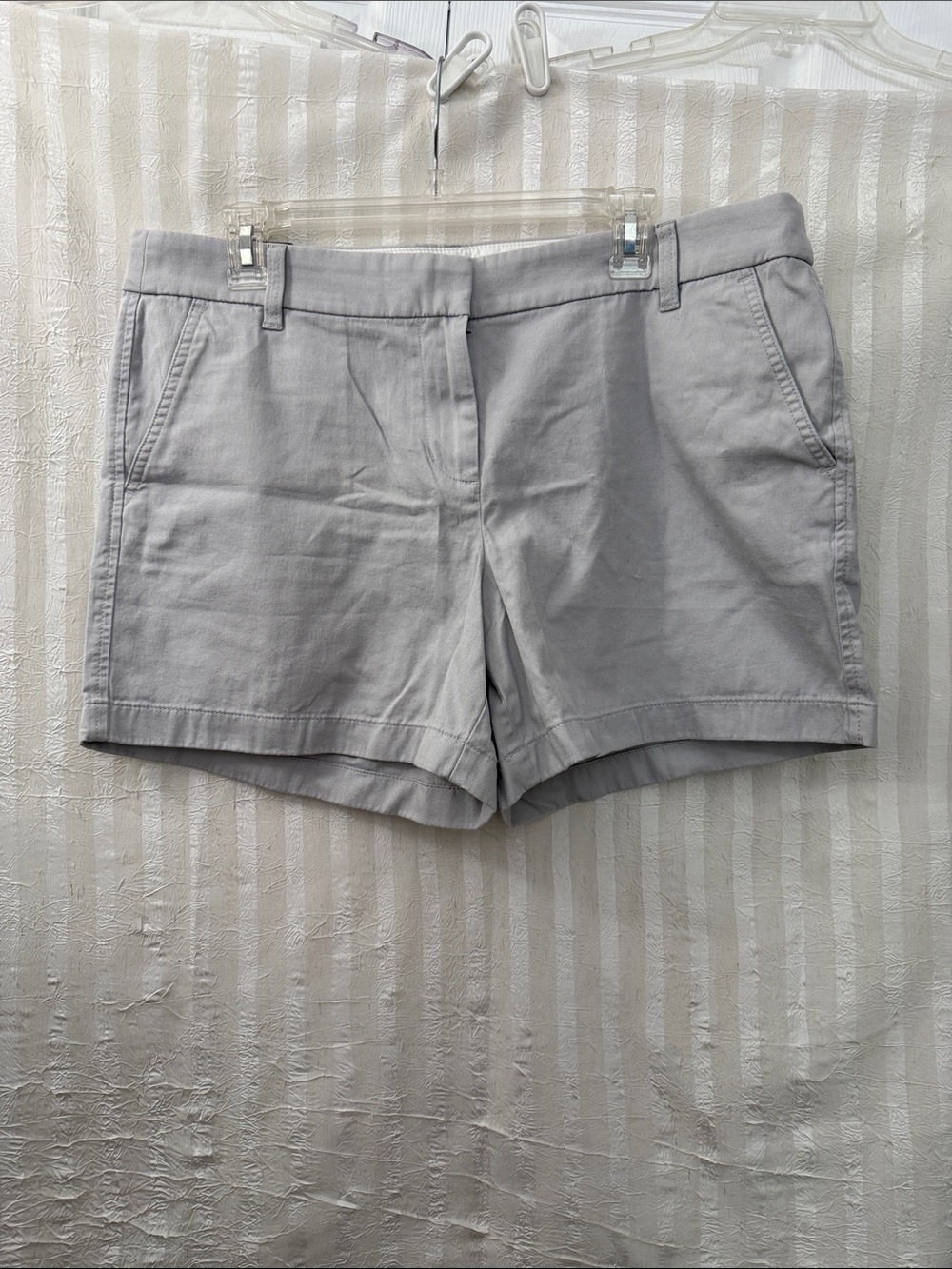 J. Crew Light Gray Cotton Blend Shorts- NWT, Size 14
